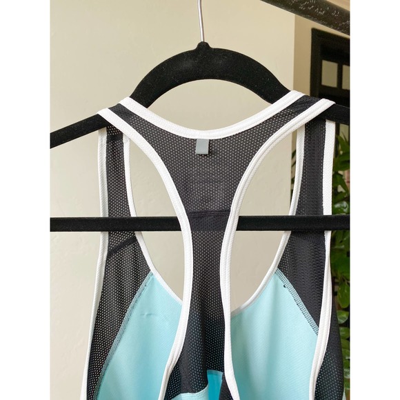 NIKE Women's Dri-FIT Blue/Black Colorblock Mesh Panel Racer Back Tank size XS - Picture 4 of 9